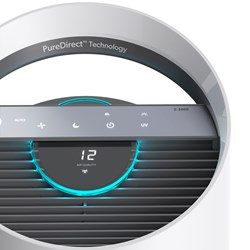 Top of TruSens Air Purifier, showing the air quality readings