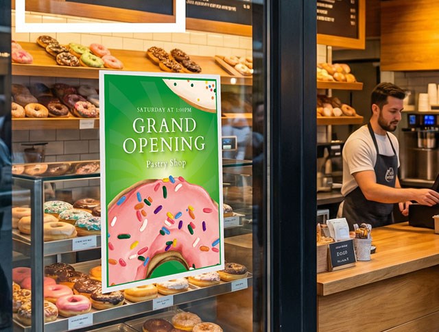 Laminated image displayed in a window
